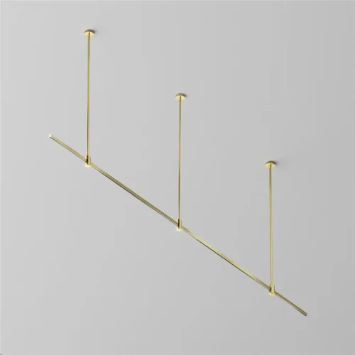 Готовая конструкция прямая на жестких подвесах Long H745мм без светильников и без блока питания, латунь (Латунь) TFC-Flar-L01-BS - фото