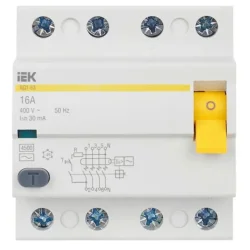 Выключатель дифференциального тока (УЗО) 4п 16А 30мА тип AC ВД1-63 KARAT IEK MDV10-4-016-030