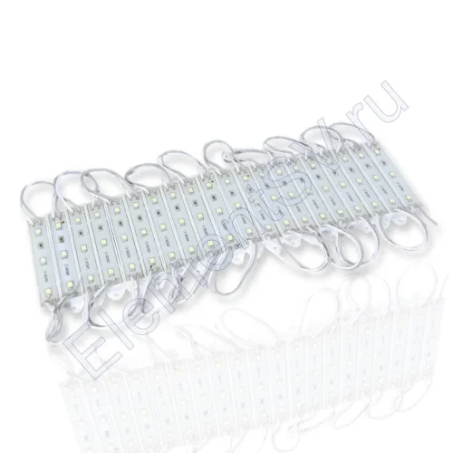 Светодиодный модуль линейный 3528-3 (0,2W, 12V, White) - фото.
