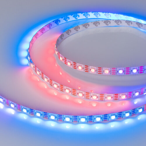 Светодиодная лента SPI-B60-10mm 12V RGB-PX1-RAM (9.3 W/m, IP20, 5060, 5m) (Arlight, бегущий огонь) - фото 1