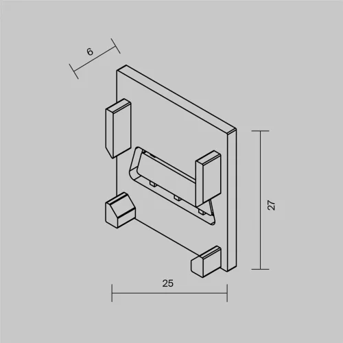 Комплект заглушек для алюминиевого профиля Exility IP 5 шт. (Черный) O-TR002-EC - фото 6
