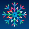 ULD-H4040-048-DTA RGB IP20 SNOWFLAKE Фигура светодиодная Снежинка, 40х40см, Подвесная, 48 светодиодов, RGB свет, Провод прозрачный, TM Uniel - фото 1