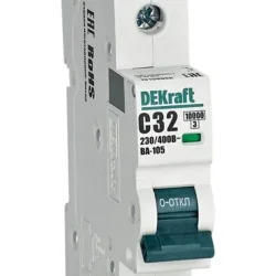 Выключатель автоматический модульный 1п C 32А 10кА ВА-105 DEKraft 13156DEK