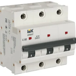 Выключатель автоматический модульный 3п C 80А M10H ARMAT IEK AR-M10H-3-C080