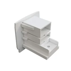 Заглушка торцевая Trinity белый, 1шт (Белый) TRA005EC-31W