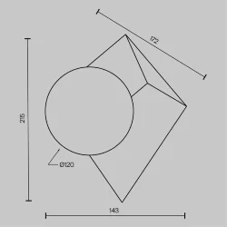 Настенный светильник (бра) Cubeo G9х1 (Латунь)