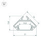 Профиль PDS45-LITE-2000 ANOD (Arlight, Алюминий) 023862 - фото 3