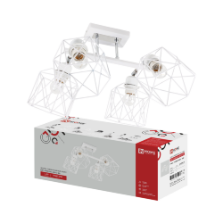 Люстра поворотная под лампу LOFT ATIKO-СLА-4E27L-WH 4хЕ27 белый, хром IN HOME