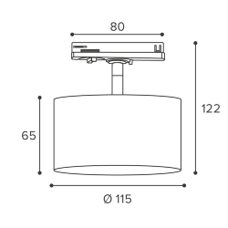 Трековый светильник WOLTA WTL-18/GX70-BL BASIC под лампу GX70 Черный BASIC