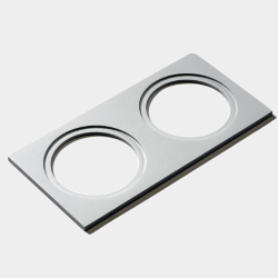 'Рамка двойная для MINI COMBO, квадратная, белая алюминиевая, MINI-COMBO-S2-BL 010301