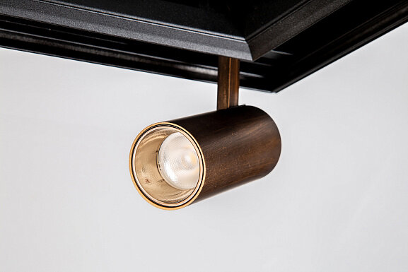 Светильник трековый для низковольтного трека SY Латунь, SY-601201-BR-10-36-NW. Фото 4