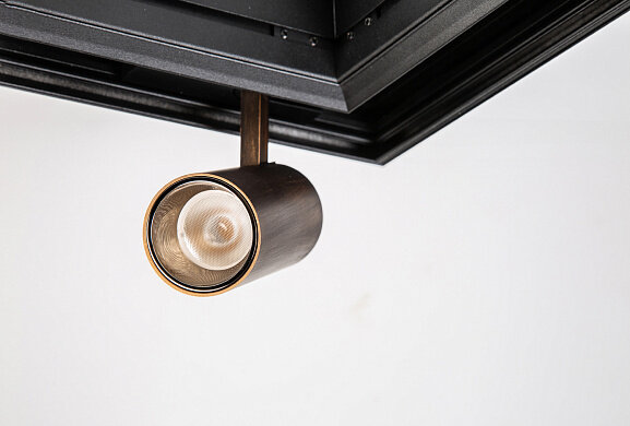 'Светильник трековый для низковольтного трека SY Латунь, SY-601201-BR-10-36-NW - фото