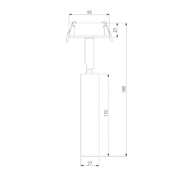 Встраиваемый поворотный светодиодный светильник Diffe 25027/LED (058216)