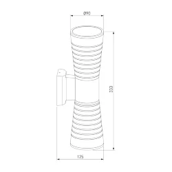Настенный светодиодный светильник Tube double черный IP54 1502 TECHNO LED (044301)