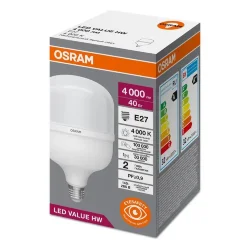 Лампа светодиодная высокой мощности LV HW 40SW/4000K E27 (=400W) | 140-265V / 4000Lm | - OSRAM