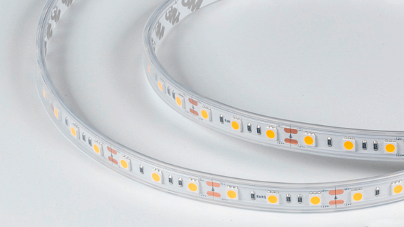 Светодиодная лента 14.4Вт 12В IP65 теплое свечение белое, DSG560-12-WW-65. Фото 2