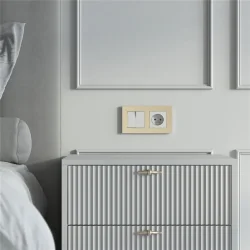 W0022911/ Рамка на 2 поста Slab (шампань софт) W0022911