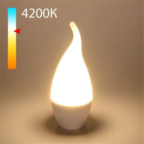 Светодиодная лампа "Свеча на ветру" CA37 8W 4200K E14 BLE1432 - фото