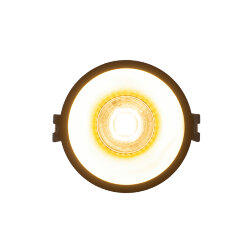 Встраиваемый светильник, IP 20, 10 Вт, GU5.3, LED, черный/золотой, пластик, Denkirs DK3026-BG