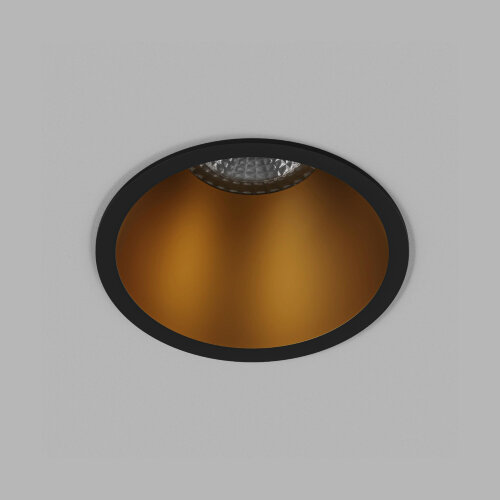 DK3026-BG Встраиваемый светильник, IP 20, 10 Вт, GU5.3, LED, черный/золотой, пластик. Фото 2