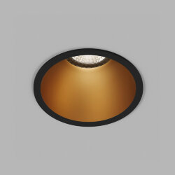 Встраиваемый светильник, IP 20, 10 Вт, GU5.3, LED, черный/золотой, пластик, Denkirs DK3026-BG