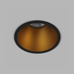 Встраиваемый светильник, IP 20, 10 Вт, GU5.3, LED, черный/золотой, пластик, Denkirs DK3026-BG