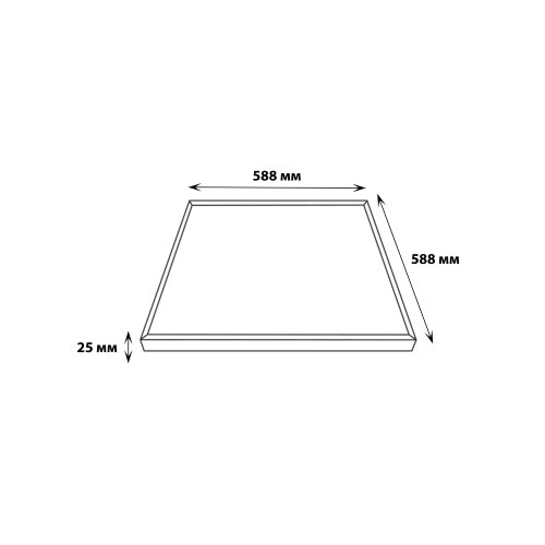 ULP-6060-36W-6500К IP40 GRILYATO OPAL SMOOTH Светильник светодиодный потолочный универсальный, Дневной равномерный свет 6500K, 4200Лм, 588X588x25мм, Корпус белый, В комплекте с и-п - фото 6