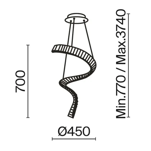 Подвесной светильник Krone 3000К 48Вт (Латунь) - фото 12