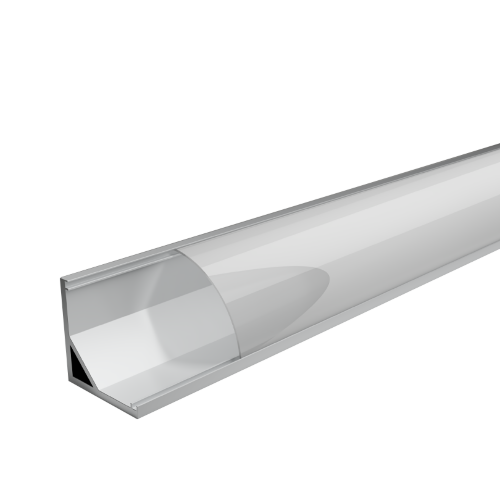 Профиль алюминиевый угловой, накладной  WOLTA WAP-S-16/16/2000-A серый 16х16х2000мм - фото 1.