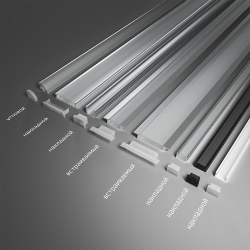Профиль алюминиевый угловой, накладной  WOLTA WAP-S-16/16/2000-A серый 16х16х2000мм
