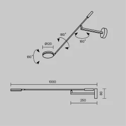 Настенный светильник (бра) Fad 3000К 6Вт (Белый)