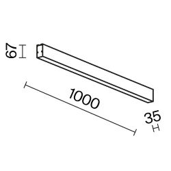 Линейный светильник накладной 4000K 35x67 20 Вт (Черный, 1 м) LL311044 (Черный) LL311044