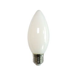 LED-C35-6W-4000K-E27-FR-SLF Лампа светодиодная, Форма свеча, матовая, Белый свет 4000K