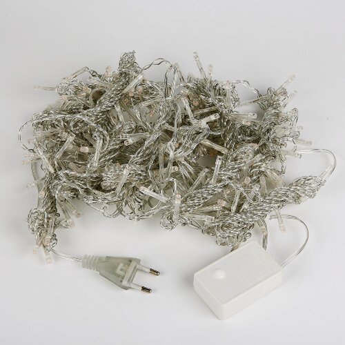 ULD-C3030-192-DTA WARM WHITE IP20 Занавес светодиодный, 3х3м, 192 светодиода, Теплый белый свет, Провод прозрачный, TM Uniel - фото 1