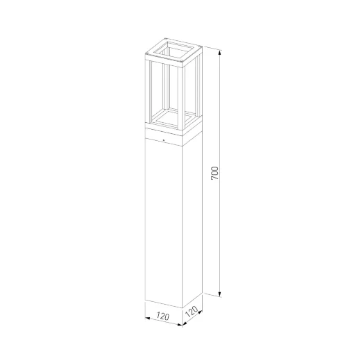 Ландшафтный светодиодный светильник  Frame 3000K чёрный 1529 TECHNO LED черный - фото 4