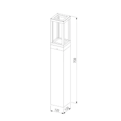 Ландшафтный светодиодный светильник  Frame 3000K чёрный 1529 TECHNO LED черный (072092)