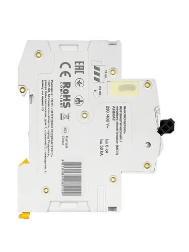 Выключатель автоматический модульный 1п C 6А M06N ARMAT IEK AR-M06N-1-C006 - фото 3