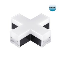 Светильник-соединитель "Х"- образный, в комплекте прямой соединитель, крепёжные планки, заглушки «Novotech» 359114, серия: BITS (крепление на планке)