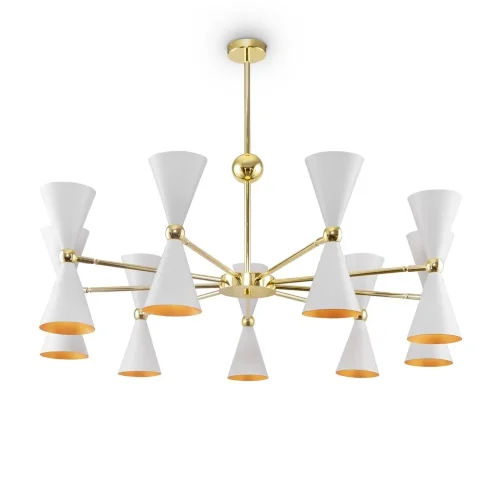 Подвесной светильник Vesper E14х18 (Белый и Золото) - фото