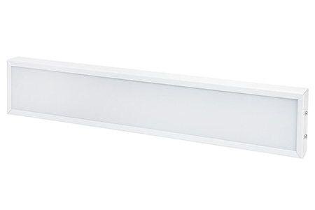 Универсальный офисный светодиодный светильник узкий 10 Вт IP44 595x110x40 мм 4000K Опал - фото