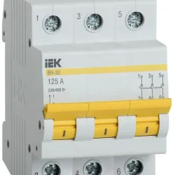 Выключатель нагрузки (мини-рубильник) 3п 125А ВН-32 KARAT IEK MNV10-3-125