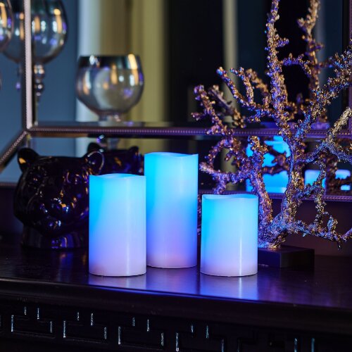 ULD-F052 RGB RC CANDLE SET3 Фигура светодиодная Свеча на батарейках 2АА не в-к, в составе набора из 3 штук, 1 светодиод, RGB свет, Пульт ДУ в-к, TM Uniel - фото 5