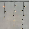 Гирлянда Бахрома с Колпачком 3,1 x 0,5 м Желтая 220В, 120 LED, Провод Черный ПВХ, IP65. Фото 2.