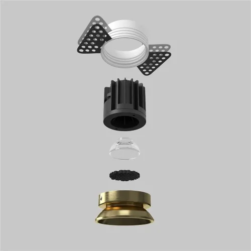 Встраиваемый светильник Round 4000K 7W 50° (Латунь) - фото 5