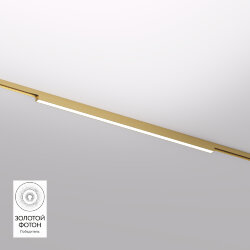 Светильник для трека SHINE LINEAR со светодиодом, L601*W19*H27, 48V DC, 24W, RA?90, 3000K, IP20, сатинированная латунь, алюминий, Denkirs DK5752-SB