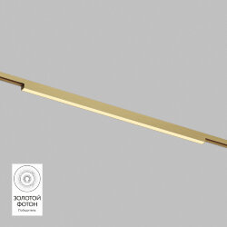 Светильник для трека SHINE LINEAR со светодиодом, L601*W19*H27, 48V DC, 24W, RA?90, 3000K, IP20, сатинированная латунь, алюминий, Denkirs DK5752-SB