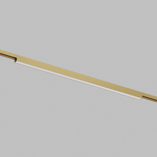 DK5752-SB Светильник для трека SHINE LINEAR со светодиодом, L601*W19*H27, 48V DC, 24W, RA?90, 3000K, IP20, сатинированная латунь, алюминий. Фото 2