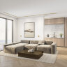 DK5752-SB Светильник для трека SHINE LINEAR со светодиодом, L601*W19*H27, 48V DC, 24W, RA?90, 3000K, IP20, сатинированная латунь, алюминий. Фото 4