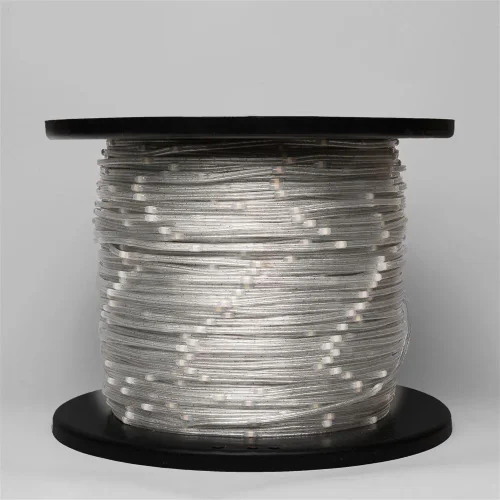 Гирлянда Роса Про 1м Тепло-Белая 24В, 10 LED, Провод Прозрачный ПВХ, IP65. Фото 1.