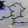Гирлянда Нить 10м Разноцветная 24В, 100 LED, Провод Черный ПВХ, IP54. Фото 4.